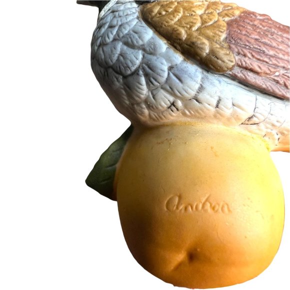 Two (2) Vtg 1991 Andrea by Sadek PARTRIDGE Porcelain Bisque Ornaments Japan 3" T - Picture 8 of 16